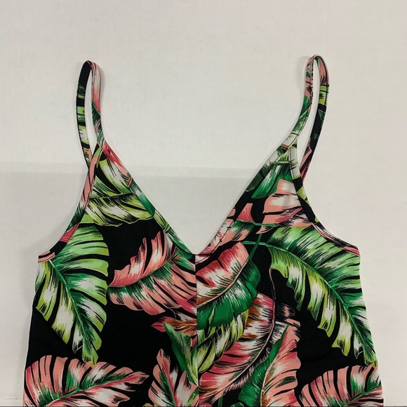 New Without Tags - Wide leg, Palm Leaf Jumpsuit - Picture 6 of 7